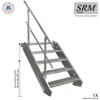 scala in acciaio a 5 gradini, monofacciale. Larghezza Anteprima dell’immagine prodotto 1
