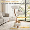 COSTWAY 132cm Kratzbaum, Katzenkratzbaum mit 4 abnehmbaren Produktbild-Vorschau 4