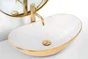 Lavabo encimera Rea ROYAL, color dorado/blanco Vista previa de la imagen del producto 3