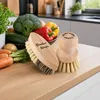 Sada drevených kefiek na ovocie a zeleninu s prírodnými Náhľad obrázku produktu 3