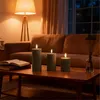 Candele LED Relaxdays, set da 3, 3 misure, fiamma Anteprima dell’immagine prodotto 3