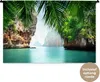 MuchoWow® Wandteppich Wandbehang Meer - Palme - Berg - Produktbild-Vorschau 1