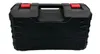 A black plastic case with red latches is shown against a white background. Náhľad obrázku produktu