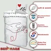 A product image showing bedding with accompanying feature icons and text. Produktbild-Vorschau