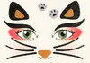 Oblique Unique Katze Gesicht Sticker Set Tiergesicht Produktbild-Vorschau 1