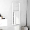 vidaXL Portasciugamani bianco 45x10x115 cm in acciaio Anteprima dell’immagine prodotto 2