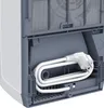 A close-up view of the storage compartment for the power cord of an appliance. Voir les images du produit