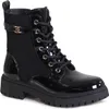 topschuhe24 3119 Damen Lack Stiefeletten Worker Biker Boots Produktbild-Vorschau 2
