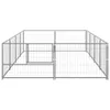 The Living Store Hundezwinger Silbern 8 m² Stahl Produktbild-Vorschau 3
