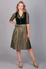 Edelnice Midi Dirndl Livia Samt Grün 40 Produktbild-Vorschau 2
