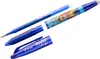 A disassembled blue Pilot FriXion pen with a One Piece themed barrel, shown against a white background. Produktbild-Vorschau