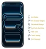 A smartphone screen protector with feature callouts. Produktbild-Vorschau