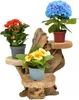 Teak Blumenständer Blumenpodest Pflanzentreppe Ständer Produktbild-Vorschau 1