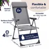 CASARIA® Lot de 2 Chaises de Jardin Pliantes en Aluminium Voir les images du produit 3