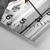Wanduhr - Quadrat - Glasuhr - Frau Balkon Straße - 30x30cm Produktbild-Vorschau 5