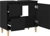 Möbel Waschbeckenunterschrank Schwarz Eiche 65x33x60 cm Produktbild-Vorschau 5