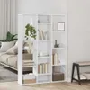 A white bookshelf is shown in a room with a sofa and a bench. Anteprima dell’immagine prodotto