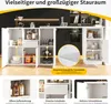 Abrihome Table de bar extensible avec espace de rangement, Voir les images du produit 7