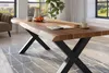 Esstisch Baumkante massiv Akazie natur 240 x 110 X-Gestell Produktbild-Vorschau 4