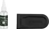 A bottle of oil and a black accessory are shown against a white background. Produktbild-Vorschau