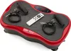A red and black vibration plate fitness machine with a remote control and resistance bands on a white background. Náhled obrázku produktu
