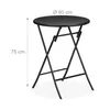 Relaxdays Gartentisch Rattan-Optik, rund, HxD: 75 x 60 cm, Produktbild-Vorschau 4