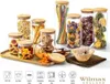 Wilmax Vorratsglas 2000 ml mit Bambusdeckel Transparent Produktbild-Vorschau 4