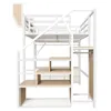 Merax Hochbett Etagenbett 140x200 cm mit LED und Produktbild-Vorschau 8