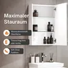 Planetmöbel Spiegelschrank 50 cm Weiß – Eleganter Produktbild-Vorschau 6