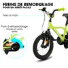 HILAND 14 Zoll Kinderfahrrad mit Stützrädern Handbremse Produktbild-Vorschau 3