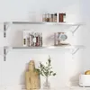 vidaXL Mensole a muro 2 pz. 100x30 cm acciaio inox argento Anteprima dell’immagine prodotto 2