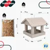 KOTARBAU® Mangeoire à Oiseaux à Suspendre Bois Naturel 26 x Voir les images du produit 3