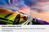 Two sports cars racing on a track, with a screen displaying the scene. Produktbild-Vorschau