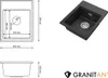 Granitan | Granitspüle - Spülbecken - 50x40 cm - Schwarz - Produktbild-Vorschau 6