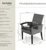 tectake® Rattan Stuhl Rosarno mit Holzgestell inklusive Produktbild-Vorschau 5