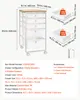 VEVOR – Vozík s 5 zásuvkami, mobilný kontajner, 400x330x635 Náhľad obrázku produktu 7