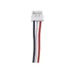 A close-up of a white connector with three wires attached: black, white, and red. Náhled obrázku produktu