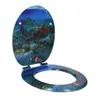 An open toilet seat with a colorful underwater scene printed on it. Náhled obrázku produktu
