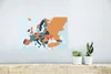 MuchoWow® Poster Karte - Europa - Orange 30x20 cm - Plakate Produktbild-Vorschau 5