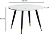 FineBuy Couchtisch 60x60x41 cm mit Marmor Optik Weiß Modern Produktbild-Vorschau 3