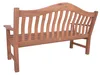 A wooden bench shown from the back on a white background. Produktbild-Vorschau