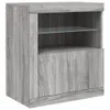 vidaXL Sideboard mit LED-Leuchten Grau Sonoma 60,5x37x67 cm Produktbild-Vorschau 3
