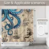Rideau de douche imperméable Océan Pieuvre Pirate Carte au Voir les images du produit 4