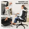 Ergonomické kreslo Naxes – Čierne Náhľad obrázku produktu 21