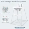 Krzesełko do karmienia dla dzieci 4 w 1 COSTWAY z szelkami Podgląd zdjęcia produktu 4