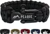 PEAQUE Survival Armband aus Paracord - Schwarz/schwarzer Produktbild-Vorschau 1