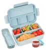Bugucat Brotdose Kinder 1300ML Auslaufsicher 4 Fächer Blau Produktbild-Vorschau 1
