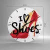 Wanduhr - Rund - Glasuhr - Schuh Ferse Frau Mode - 40x40cm Produktbild-Vorschau 3