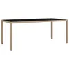 The Living Store 9-tlg. Garten-Essgruppe mit Kissen Beige Produktbild-Vorschau 6