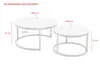 2er Set Couchtisch Luis-Rund-Echtsteinplatte in Mamoroptik Produktbild-Vorschau 5
